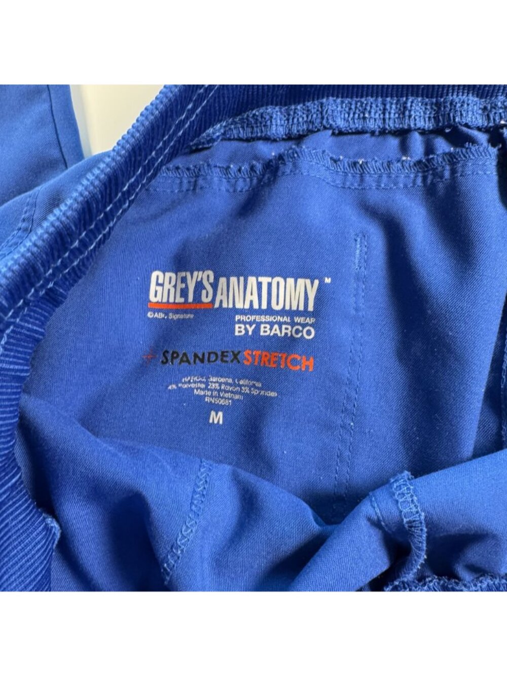 Greys Anatomy By Barco Spandex Stretch Jogger Scrub Pants Blue M - Picture 6 of 7